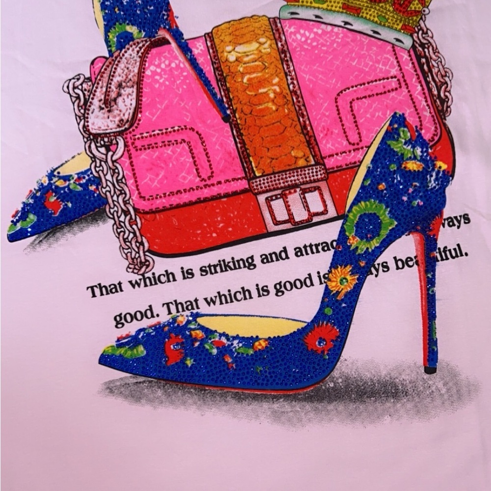 Women's Rhinestone Tshirt - Picture 5 of 5